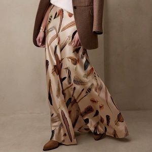 “Eterno” Silk Maxi skirt from Banana Republic womens XL with slit